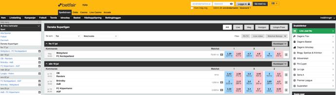 Betfair - Live