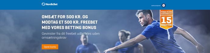 Nordicbet - velkomstbonussen gælder kun nye spillere. Du modtager dit freebet når du har omsat for 500 kr til mindst odds 1.80 indenfor 60 dage