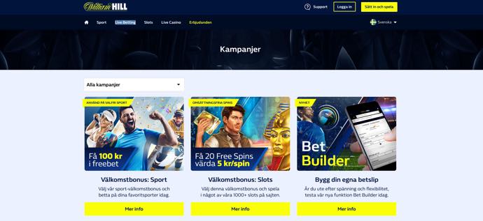 Williamhill - välkomstonus